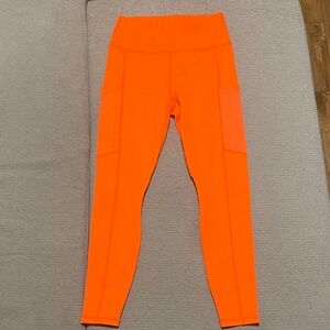 Bright Orange High-Waisted Leggings